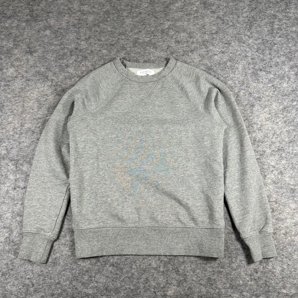 Everlane Sweatshirt Womens XXXS Gray Cotton French Terry Raglan Crewneck